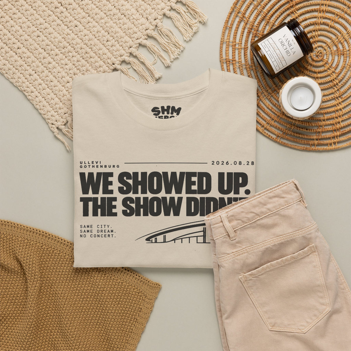 T‑Shirt —WE SHOWED UP. THE SHOW DIDN’T.