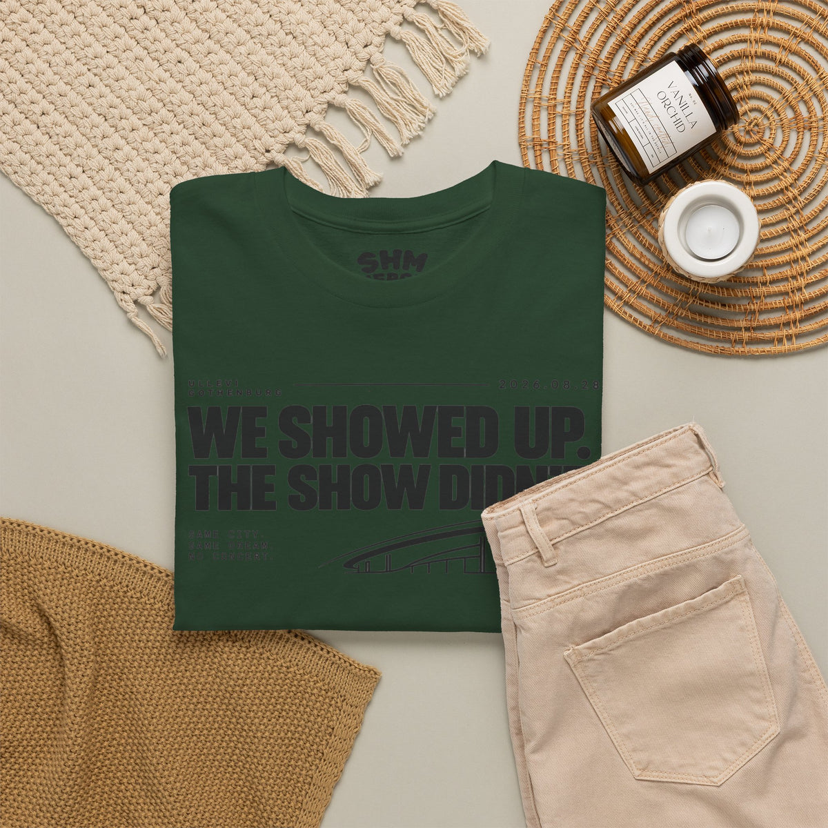 T‑Shirt —WE SHOWED UP. THE SHOW DIDN’T.